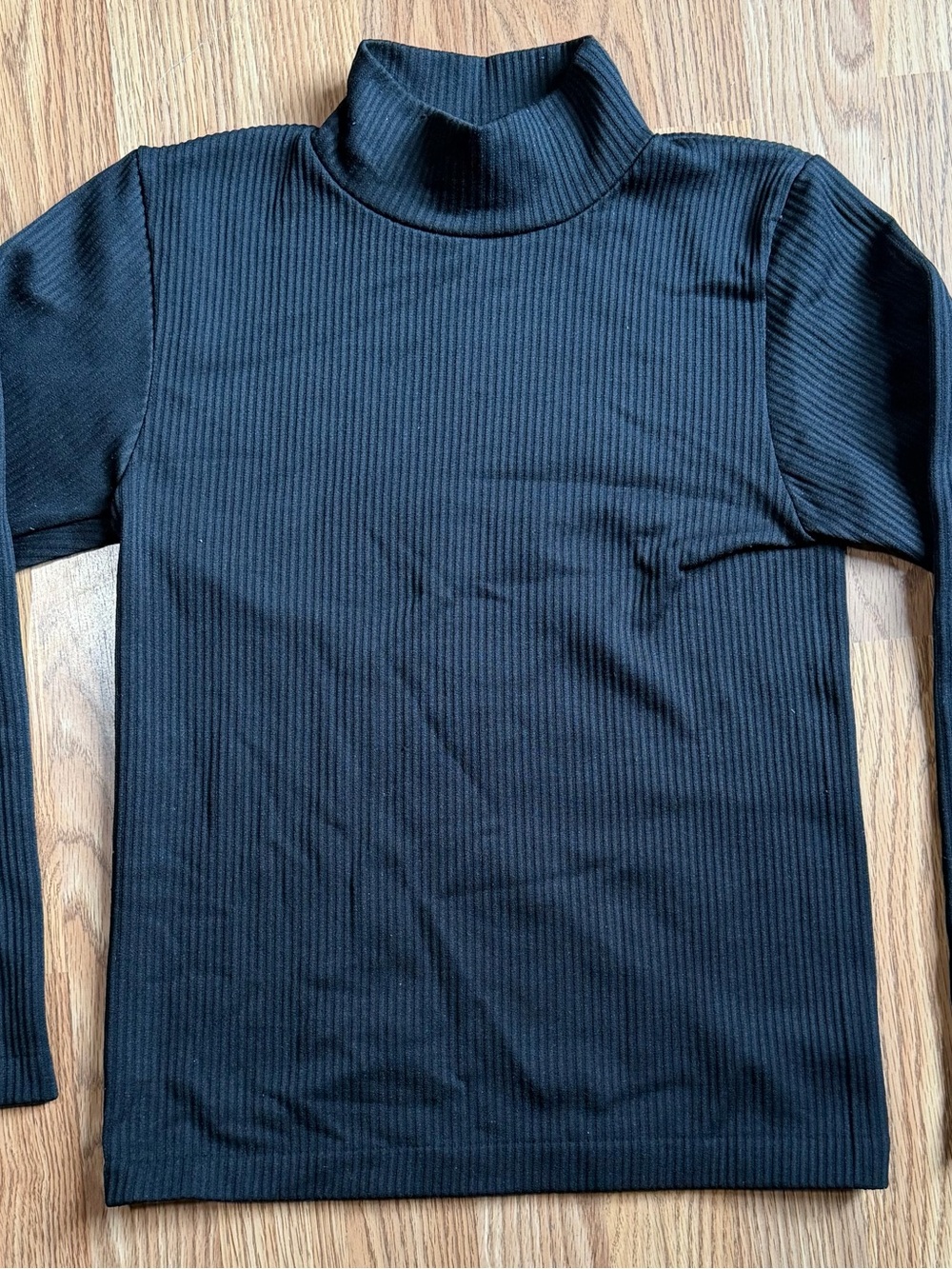 & Other Stories Black Ribbed Turtleneck Sweater